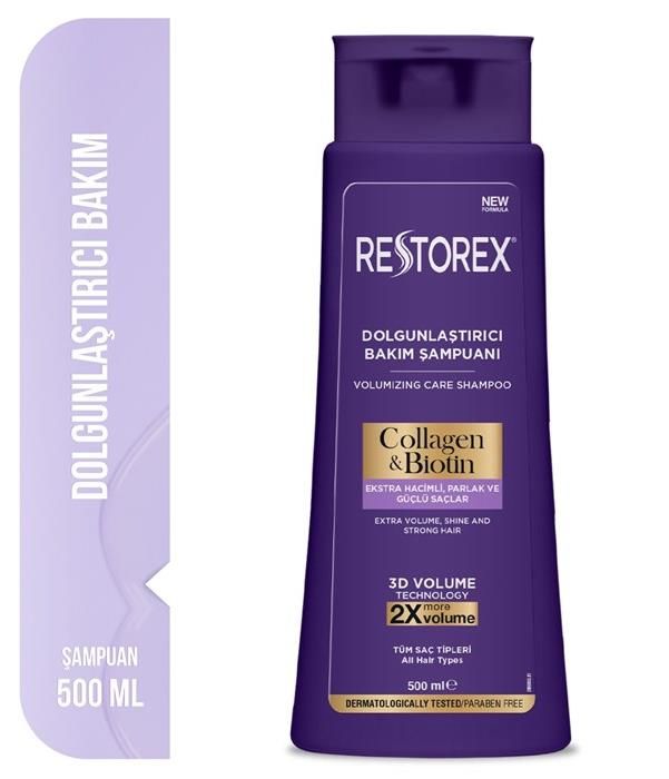 Restorex Dolgunlaştırıcı Collagen&Biotin Şampuan 500 ml