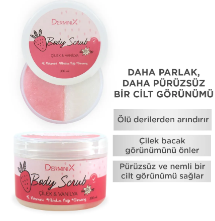 Derminix Body Scurb Çilek Vanilya 300 ml